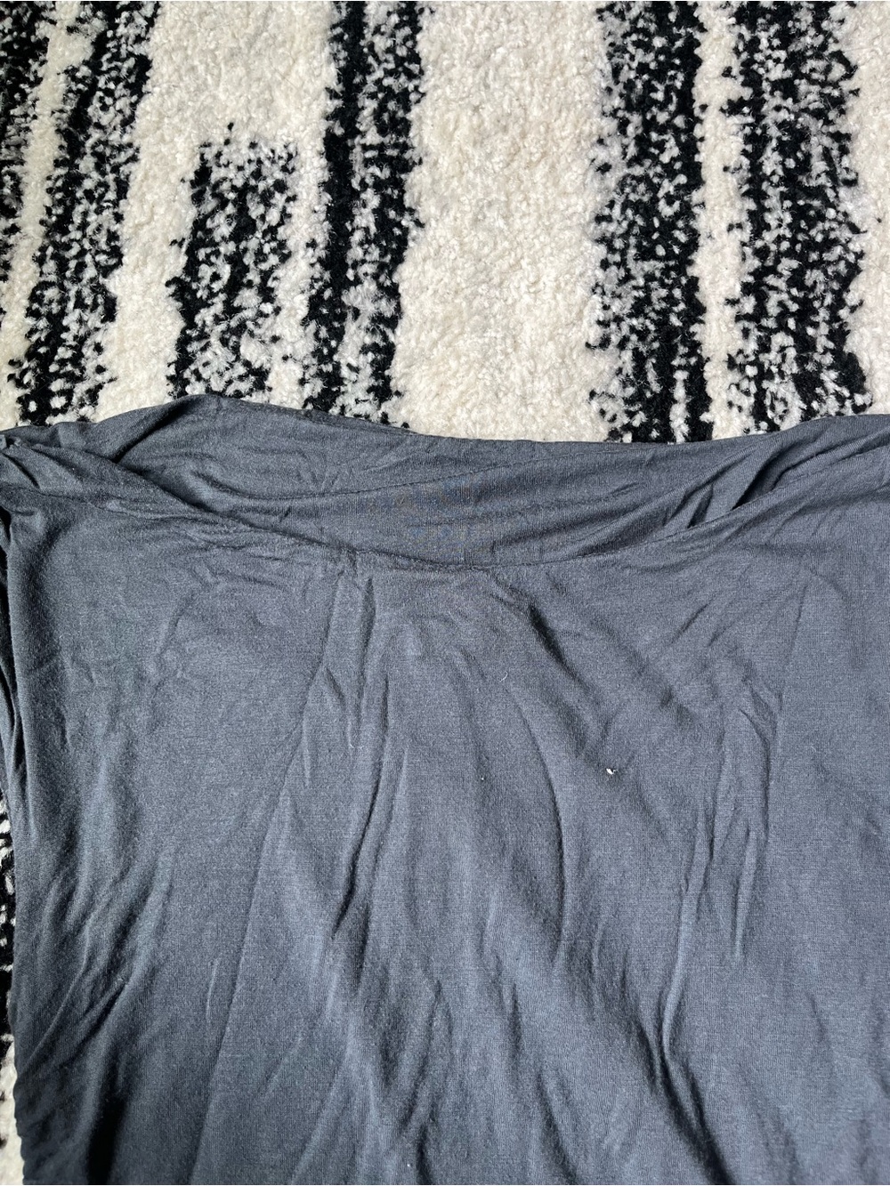 H&M Grey boatneck line ruched top - Picture 3 of 6